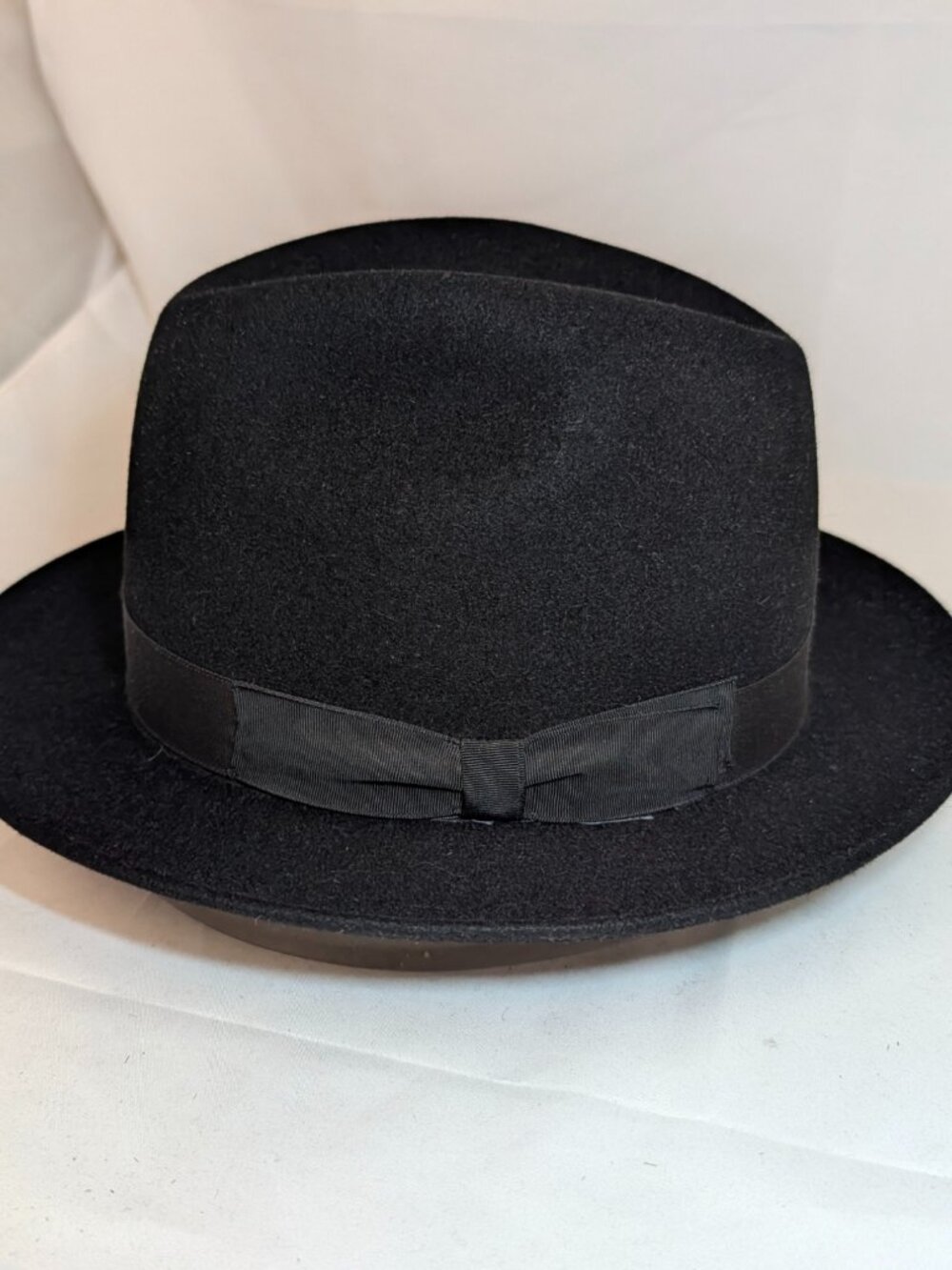 Selentino Pine Fedora Black Size 7 1/8 Excellent
